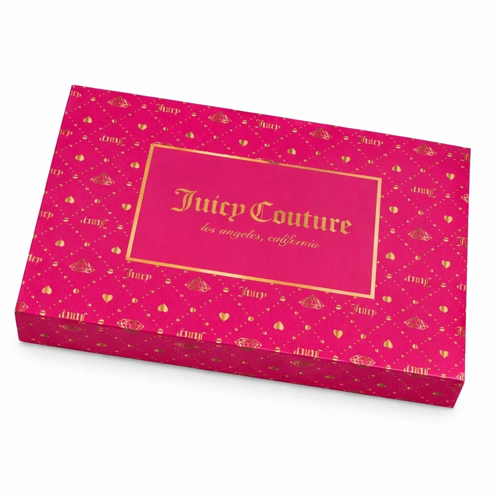 NWT Juicy Couture Taffy Pink Crossbody & Card Case Set Heart Logo Gift Box